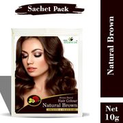 Vedicayurveda Henna Hair Color Naturally Brown-Sachet Pack of 6