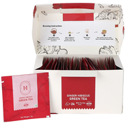 Ginger Hibiscus Green Tea - 25 Pyramid Teabags