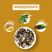 Ginger Tulsi Green Tea - 25 Pyramid Tea Bags