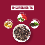Ginger Hibiscus Green Tea - Loose Leaf 50 gms Tin