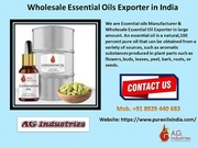 Wholesale Essential Oils Exporter in India