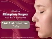 Affordable Rhinoplasty Surgery Near You in Hyderabad | Ambrosia Clinic