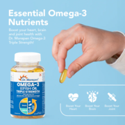 Dr. Morepen Omega 3 Fish Oil Capsules | Triple Strength Supplement